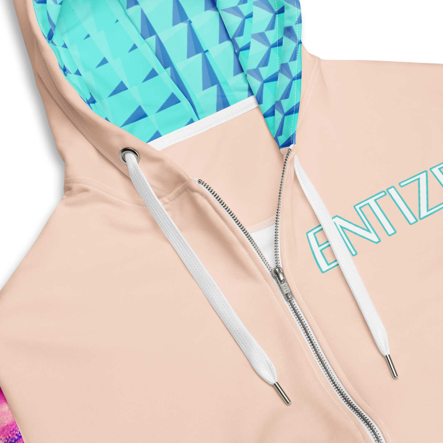 Entizen Brand Pink Tiger Baby Pink Zip Hoodie