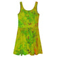 Entizen Skater Dress Coral Green Art