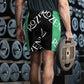 ROZENI Brand Unisex Green Art Athletic Long Shorts