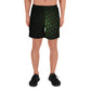 ROZENI Brand Unisex Green Art Athletic Long Shorts