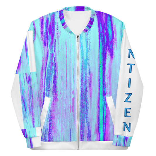 Entizen Unisex Bomber Jacket Blue Candy