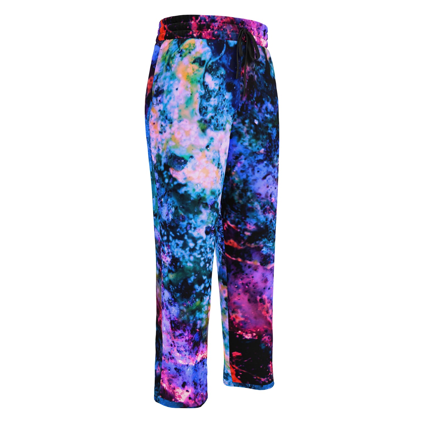 ENTIZEN Unisex Wide-Leg Joggers Coral Blue Art