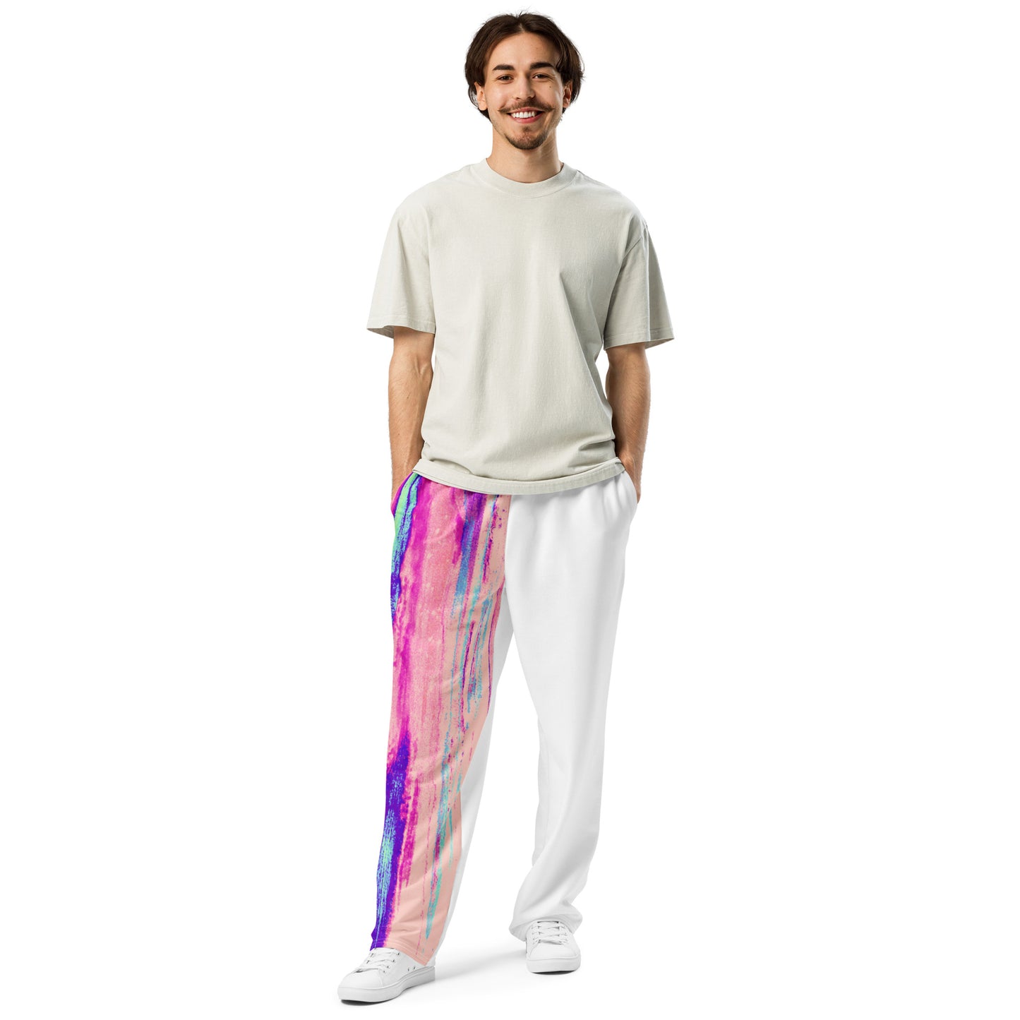 Entizen Wide-Leg Joggers Tiger White