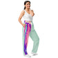 Entizen Brand Pink Tiger Mint Wide-Leg Joggers