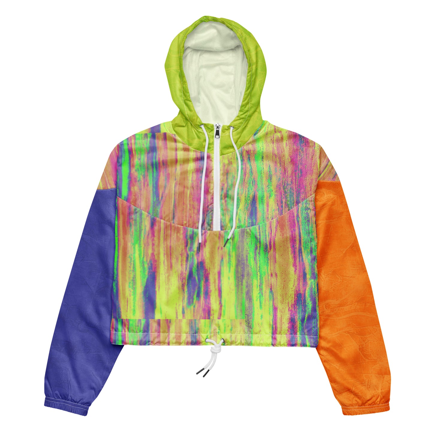 ENTIZEN Brand Rainbow Tiger Cropped Windbreaker Colors