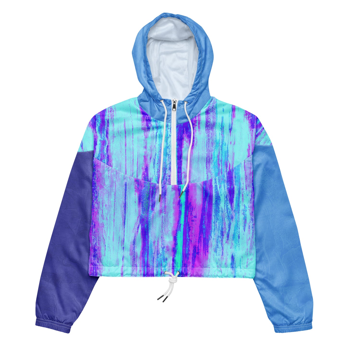 ENTIZEN Brand Blue Tiger Cropped Windbreaker