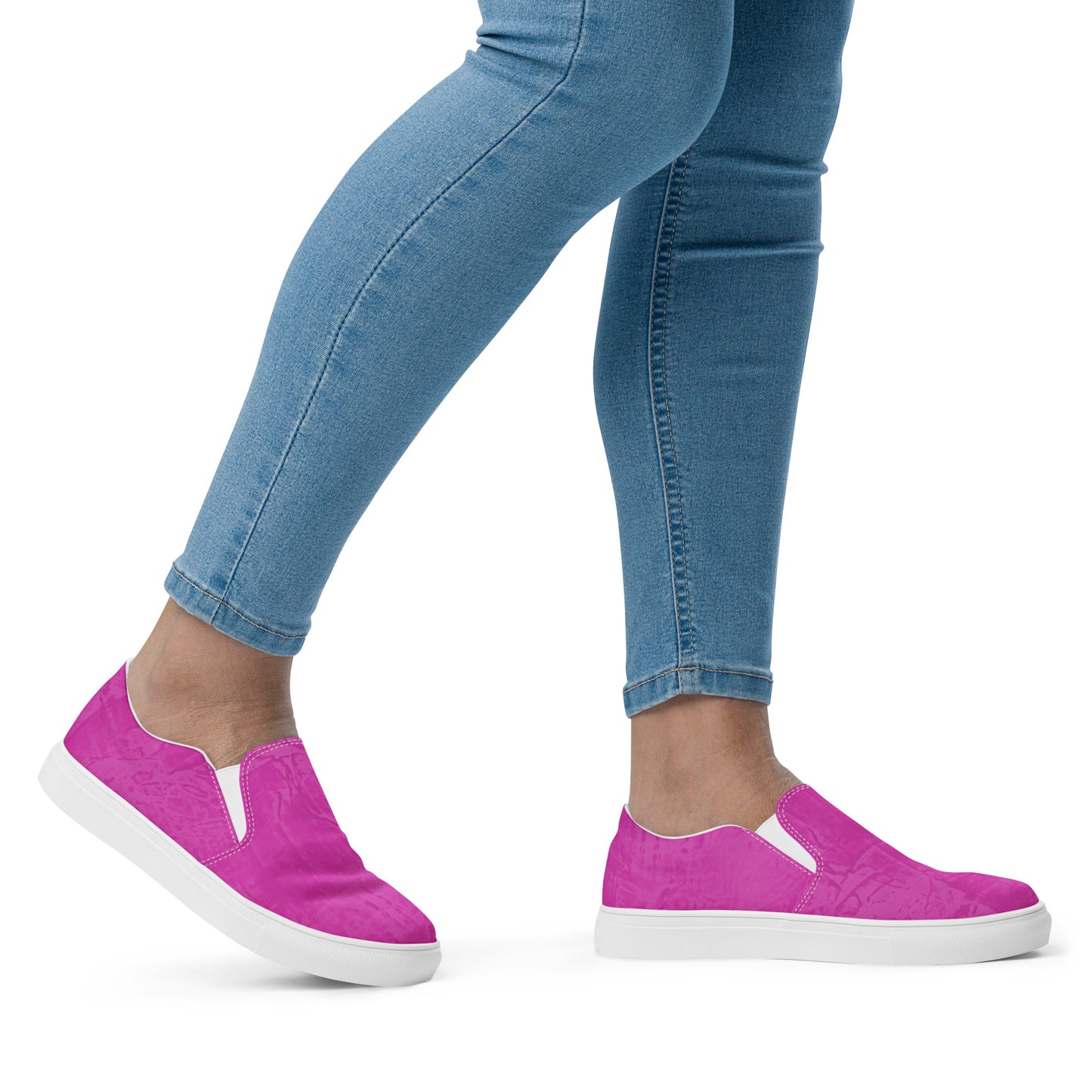 Entizen Slip-On Canvas Shoes Hot Pink