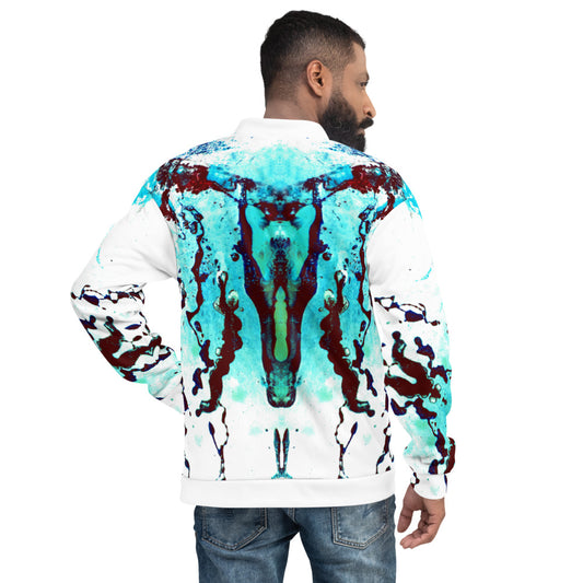 Rozeni Bomber Jacket Turquoise & Burgundy