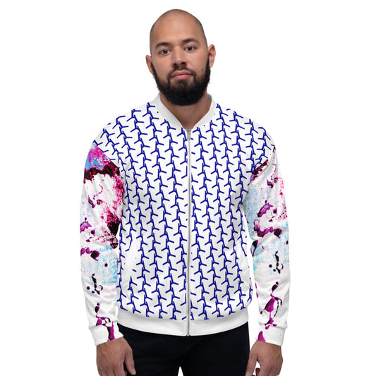 Rozeni Thread Bomber Jacket Blue & Hot Pink