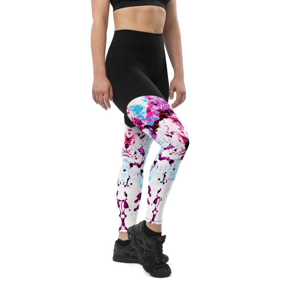 Entizen Cotton Pink Fuchsia Leggings Black